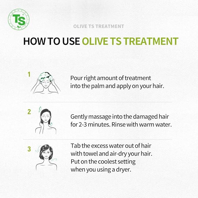 Olive TS Treatment (17.6 Fl Oz / 500mL) | Treatment of Damaged Hair and Dry Scalp and Hair | Olive Oil Hair Treatment - Hydrating and Restorative| Silicone Free | All Hair Types