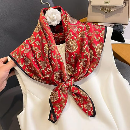 100% Pure Mulberry Silk Scarfs 26"x26" Square Scarf Women Neckerchief Headscarf hair scarf bandana Gift Packed
