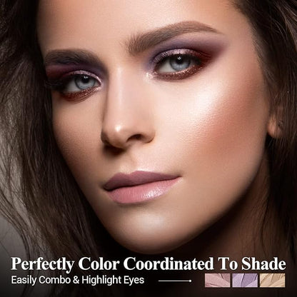 3PCS Cream Eyeshadow Sticks, Matte & Neutral Eye Shadow Makeup Pencil, Eye Brightener Highlighter, Waterproof & Long Lasting Shadow Stick & Eyeliner Set