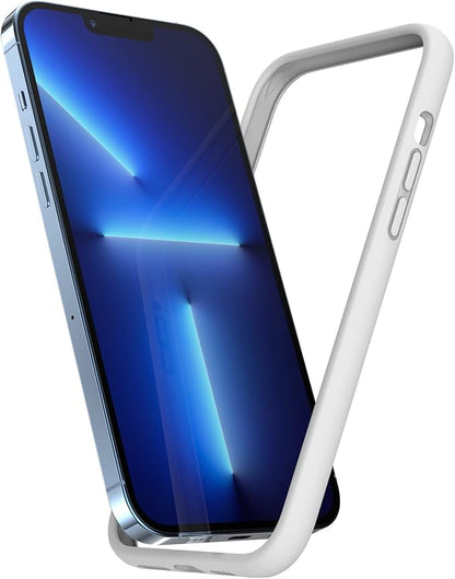 K TOMOTO Compatible iPhone 13 Pro Max Bumper Case (6.7 Inch), Liquid Silicone Bumper with Shock-Absorb, Raised Edge Protection, Drop Protection, Silky and Soft Touch Frame, White