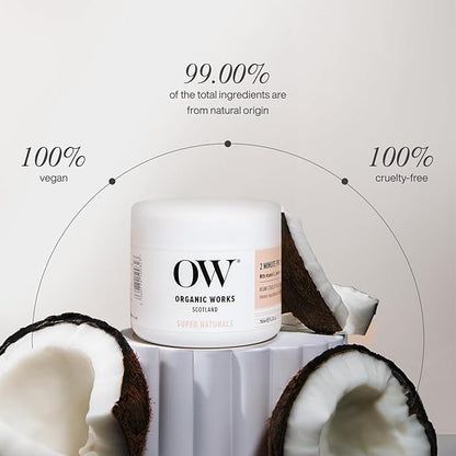 Organic Works Super Naturals 2 Minute Pro Nourish Hair Mask - Hydrating Hair Mask for Damaged Hair - Restores Split Ends and Reduces Frizz - 5.07 oz