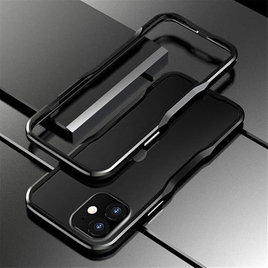 HENGHUI Aluminum Bumpers Compatible with iPhone 12 Mini 5.4-INCH Bumper Case Metal Frame Bumper Cover Shock Absorbent Slim Cool Design (iPhone12Mini, Black)