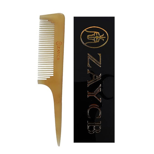 Buffalo Horn Comb - Anti-Static Detangling Hair Styling Tool for All Hair Types (Fine Tooth Comb for Men, Women & Kids)