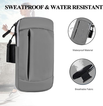 Phone Holder for Running Armband Men Women Kids,Armband Cell Phone Holder for iPhone 11 12 13 14 15 Pro Max Xs Xr X 8 7 Plus SE Mini Galaxy Ultra S24 Note Pouch Exercise Workout Arm Band Bag