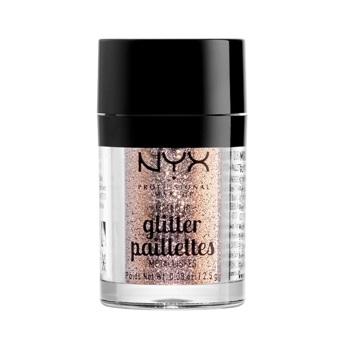 NYX PROFESSIONAL MAKEUP Face and Body Glitter, Metallic Glitter, Goldstone (Pack of 2)