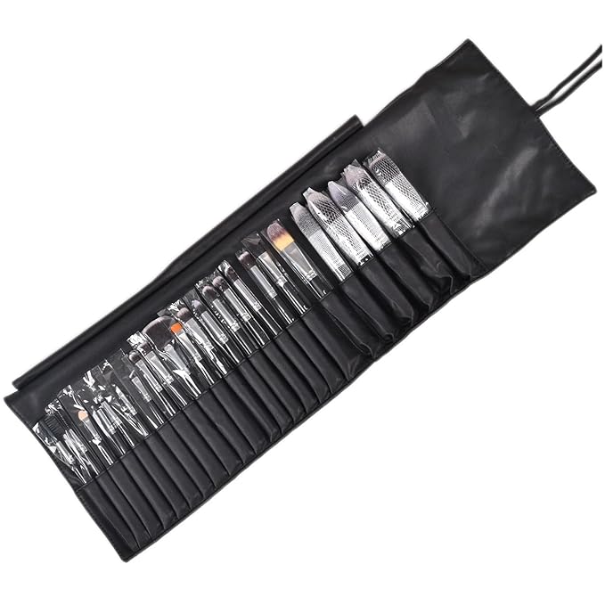JAF Makeup Brush Set Professional 24 Pcs Synthetic Make Up Brushes with Case Bag