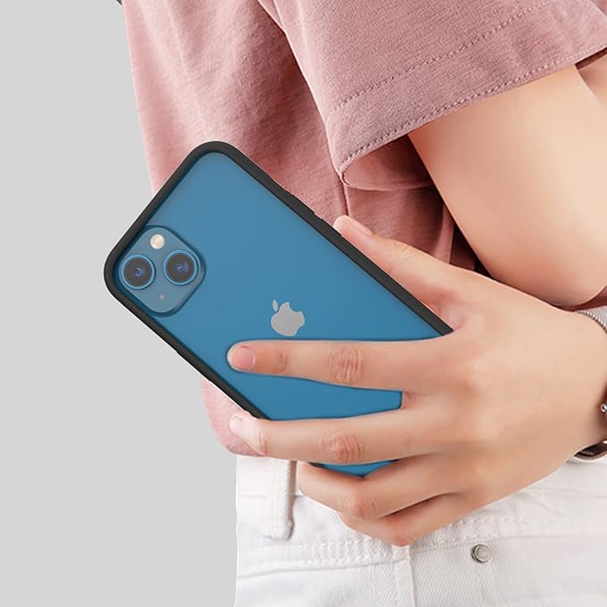 K TOMOTO iPhone 13 Mini Bumper Case (5.4 Inch), Liquid Silicone Bumper with Shock Absorption, Raised Edge Protection, Drop Protection, Silky and Soft Touch Frame, Black