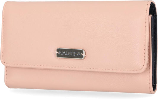 Nautica Money Manager RFID Slim and Small Wallet for Women - Credit Card Holder with Coin Purse and Zipper Wallet, Women's Clutch Organizer