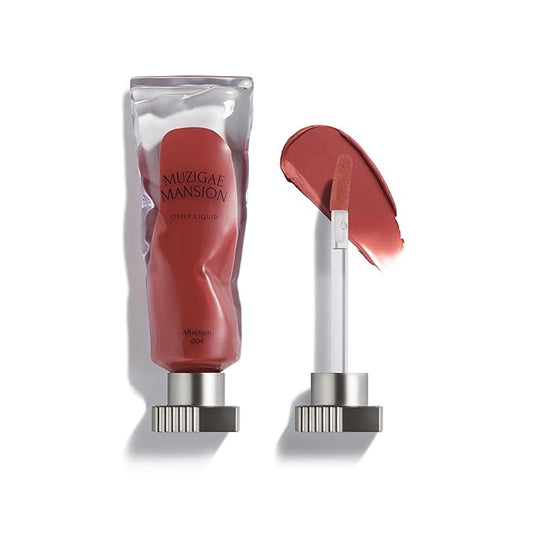Objet Lip Stain (Unique Paint Tube Design) – Velvet Matte Tint, Long-Lasting Waterproof Lipstick, Hydrating Korean Makeup, Red & Rose Gloss, K-Beauty Tinted Lipstain (04 AFFECTION)