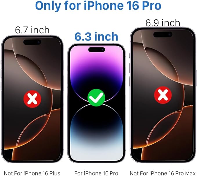 2025 Battery Charging Case for iPhone 16 Pro, Powerful 7000mAh Portable Rechargeable Charger for iPhone 16 Pro (Black)
