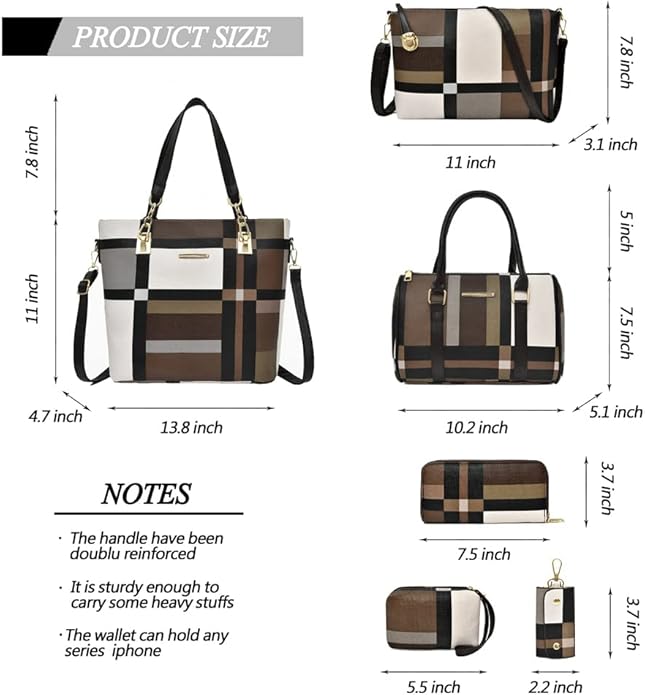 2E-youth Designer Purses and Handbags for Women Satchel Shoulder Bag Tote Top Handle Bag