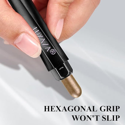 Neutral Eyeshadow Stick Makeup Set, Metallic Shimmer Matte Cream Eye Shadow Eyeliner Brightener Pencil Crayon - BROWN NEUTRAL