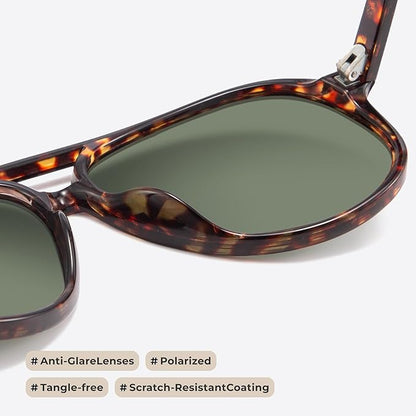 livho Trendy Polarized Aviator Sunglasses Women Men, Retro Sun Glasses for Women Men 2025, Oversized UV Protection Shades