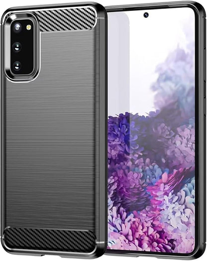 for Samsung Galaxy S20+Plus Phone case, Shockproof, Scratch Resistant Carbon Fiber Jacket, Soft TPU, for Galaxy S20+Plus case (Black)
