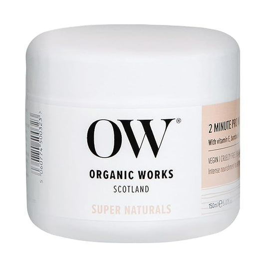Organic Works Super Naturals 2 Minute Pro Nourish Hair Mask - Hydrating Hair Mask for Damaged Hair - Restores Split Ends and Reduces Frizz - 5.07 oz