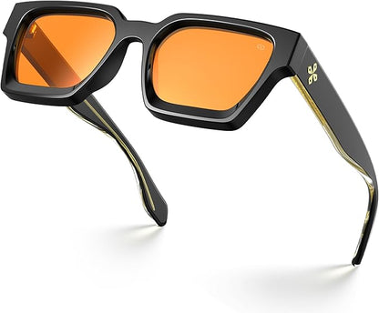 VISOONE Fashion 100% UV400 Protection Rectangle TR90 Y2K Sunglasses Accessories for Women Men RIVER