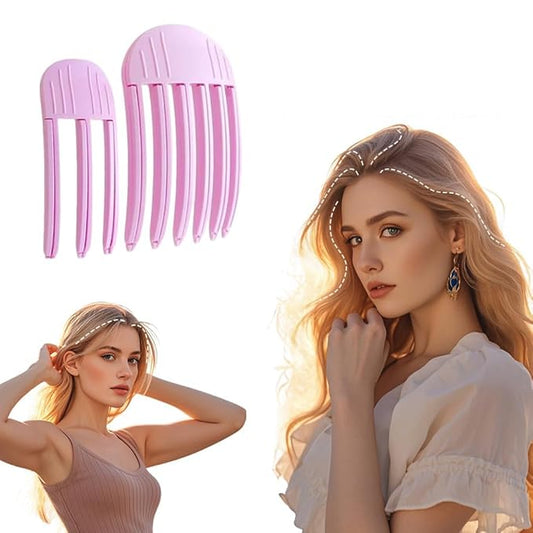 2 Pack Wind Shaping Styling Comb for Fluffy Bangs,Easy High CrownVolumizer Tool for Women,Quick Hair Styling Tools Volumizing Hair Clips for All Hair Types No Trace Hair Root Lifting Clips Men Women