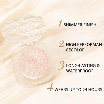 Monochrome Matte Eyeshadow Makeup Palette, Highly Pigmented Champagne Gold Eyeshadow Palette,Shimmer Pressed Powder Eye shadow Makeup,Single Vegan Eye Shadow, Daily Evening Women Girls Eyeshadow Gift