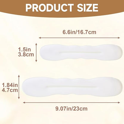 2pcs Hair Bun Maker for Women, Non-Slip Hair Bun Shaper Curler, Lazy Sponge Bun Updo Hair Styling Accessories for Long Thin Curly Straight Wavy Hair- White