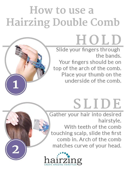 Stretchy No-Slip Hair Clip for Thick, Wavy Naturally Curly, Kinky Hair - Updos in Seconds, No Damage, Creases, or Pain - Comfy UpDo, Ponytail, French Twist, Bun (Earth - Large)