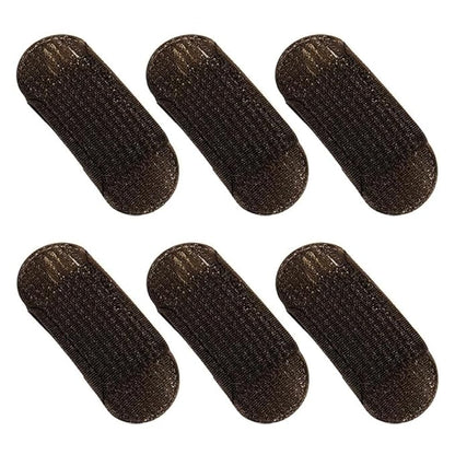 6PCS Sponge Hair Volume Booster - Non-Slip Fluffy Base Inserts for Updos and Buns, Invisible Hair Thickening Pads for Thin Hair (Home/Party/Wedding Styling Accessories)