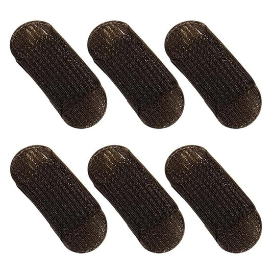 6PCS Sponge Hair Volume Booster - Non-Slip Fluffy Base Inserts for Updos and Buns, Invisible Hair Thickening Pads for Thin Hair (Home/Party/Wedding Styling Accessories)
