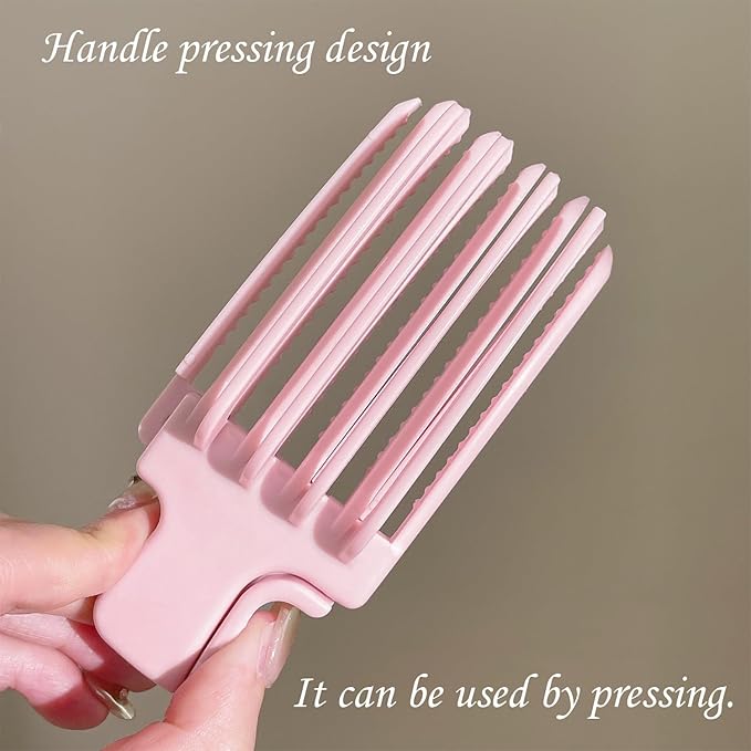 2Pack Hair Volume Clips with Handle，Volume Hair Clips for Fluffy Bangs, Easy High Crown Volumizing Hair Clips for Women，Root Clips for Curly Hair Volume Tool Natural Voluminous Look. (News Purple)