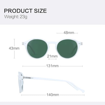 ZENOTTIC Polarized Round Sunglasses, Stylish Sunglasses for Men and Women Retro Classic, Multi-Style Selection