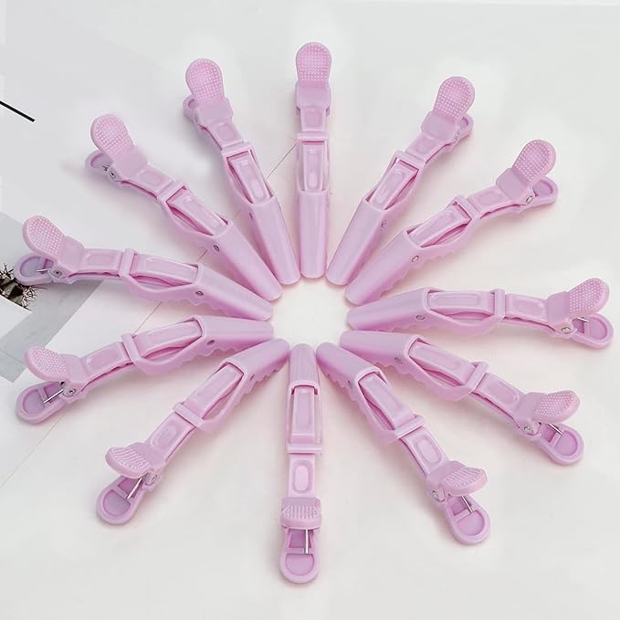 12Pcs Purple Alligator Hair Clips for Styling and Sectioning - Professional Salon Clips, Hair Accessories for Women