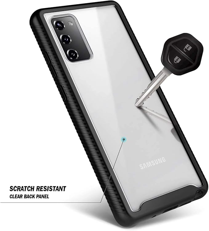 NZND Case for Samsung Galaxy S20 FE with [Built-in Screen Protector], Full-Body Protective [16FT Mil-Grade Drop Tested] Shockproof Rugged Bumper Cover Case for S20 FE 5G (Black)