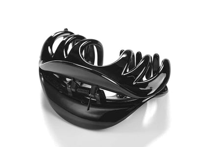 4 Inch Hair Claw for Women, Pretty Clip, Grip for Thick Hair, Black