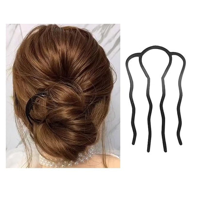 6 Piece Metal Hair Fork Clip Hair Side Combs Hair Pins Buns Updo U-Shape Hair Fork Clip French Twist Hair Styling Tool Accessories for Women