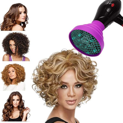 Black Universal Collapsible Hair Dryer Diffuser Attachment- Salon Grade Styling Tools and Appliances, Lightweight Foldable Portable Travel Folding Design Fit Most of Blow Dryers for Personal Care
