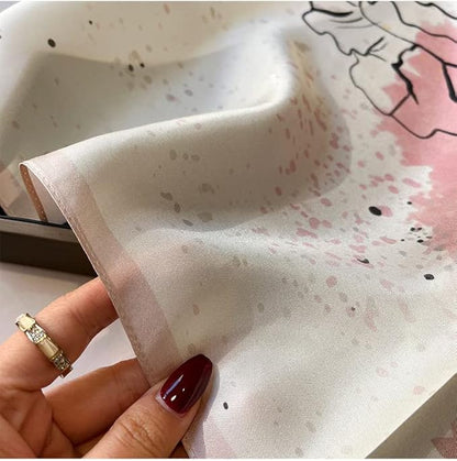 100% Pure Mulberry Silk Scarfs 26"x26" Square Scarf Women Neckerchief Headscarf hair scarf bandana Gift Packed