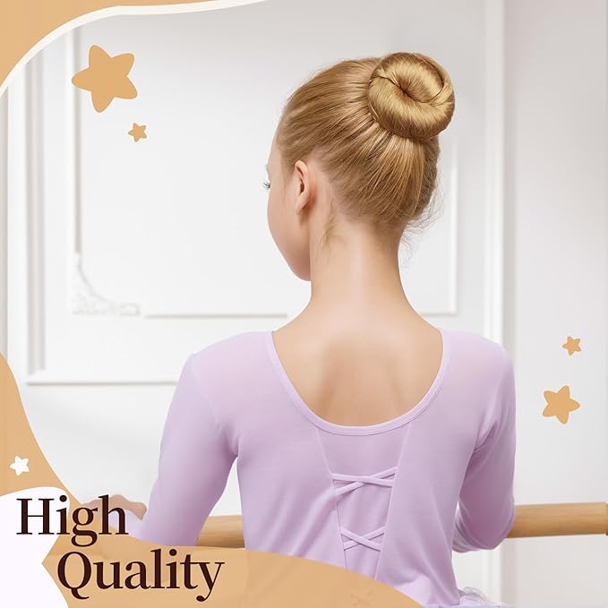 FANDAMEI Hair Net for Kids, Invisible Hair Nets 20PCS with 40PCS U Shaped Bobby Pins, 30cm Hair Nets for Buns, Bun Hair Nets for Ballet Girls Hair Accessories Set for Women, Girls-Light Brown