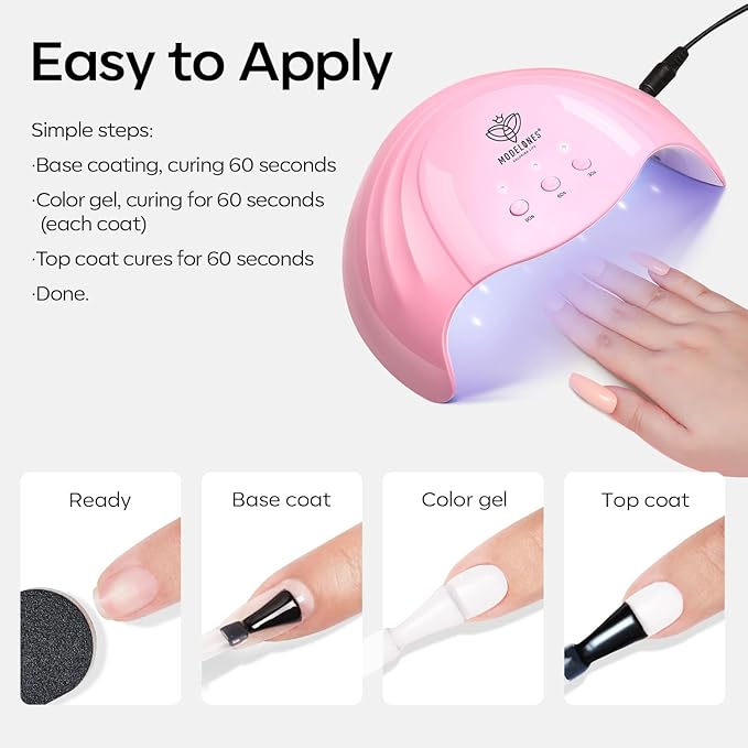modelones Gel Nail Polish Set, 2 Pcs 15 ML Black and White Gel Polish White Black Nail Polish Soak Off LED Pastel Summer Polish Nails Art Manicure Home DIY Gift For Women Girl