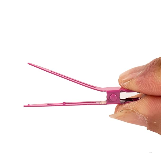 100 Packs roseo Alligator Curl Clips, bandenger 1.8 Inch Single Prong Clips Hair Accessories,for Girls and Women,Hair Styling,Hair Coloring, Random Color (roseo)