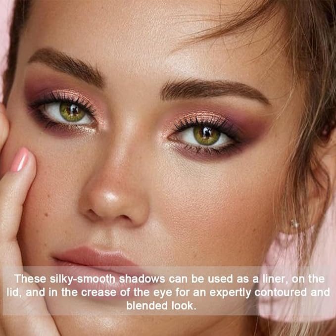 10Colors Gold Brown Gray Colorful Eyeshadow Palette Makeup,Natural Neutral Highly Pigmented Eye Shadow,Naturing-Looking Long Lasting Waterproof Blendable Hypoallergenic Suitable for Beginners