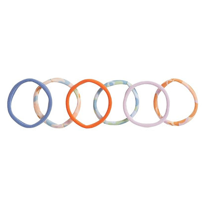 Goody X Sophia Yeshi Ouchless Hair Ties, Seamless Elastic Bands, Secure & Damage Free Hold, No Snag or Pull, Gentle Styling Accessories for Women & Men, All Hair Types, Bold Prints & Colors - 15 Ct
