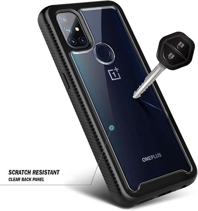 NZND for OnePlus Nord N10 5G Case with Built-in Screen Protector, [16FT Military Grade Drop Tested] Full-Body Protective Shockproof Rugged Bumper Case (Black)