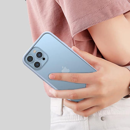 K TOMOTO iPhone 13/13 Pro Silicone Bumper Case (6.1 Inch), Shock-Absorb, Raised Edge Protection, Drop Protection, Silky and Soft Touch, Fog Blue