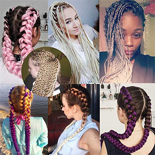 Ombre Braiding hair synthetic Crochet braids twist 24inch 5pcs/lot 100g Ombre two three tone Jumbo braid hair extensions Dreadlocks (black-green)