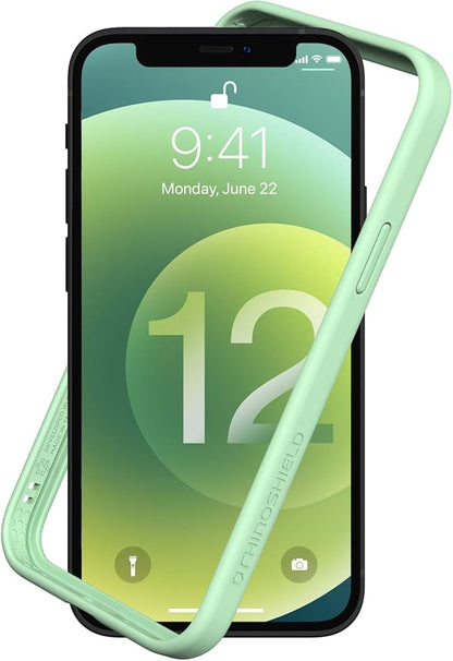 RhinoShield Bumper Case Compatible with [iPhone 12 Mini] | CrashGuard NX - Shock Absorbent Slim Design Protective Cover 3.5M / 11ft Drop Protection - Mint Green