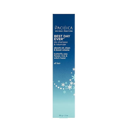 Pacifica Dry Shampoo Powder - Best Day Ever Waterless Shampoo & Instant Volumizer - adds Texture, Refreshes & Absorbs Oil, Non-Aerosol for Women of All Hair Types Natural & Vegan Dermatologist Tested