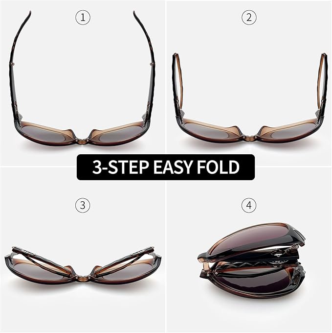 Joopin Big Womens Sunglasses Polarized Trendy Sun Glasses Large Rectangle UV Protection Rhinestone Sunnies