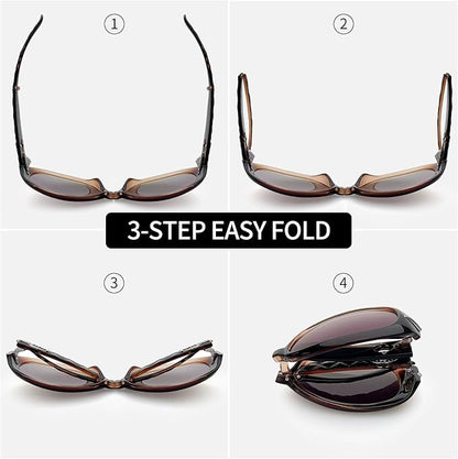 Joopin Big Womens Sunglasses Polarized Trendy Sun Glasses Large Rectangle UV Protection Rhinestone Sunnies