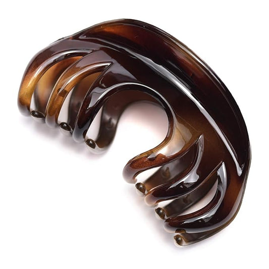 4 Inch Hair Claw for Women, Pretty Clip, Grip for Thick Hair, Coffee
