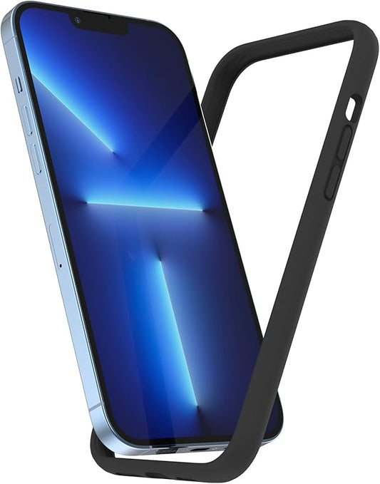 K TOMOTO Compatible with iPhone 13 Pro Max Bumper Case (6.7 Inch), Liquid Silicone Frame Case [Raised Edge Protection] [Drop Protection] [Silky and Soft Touch], Black