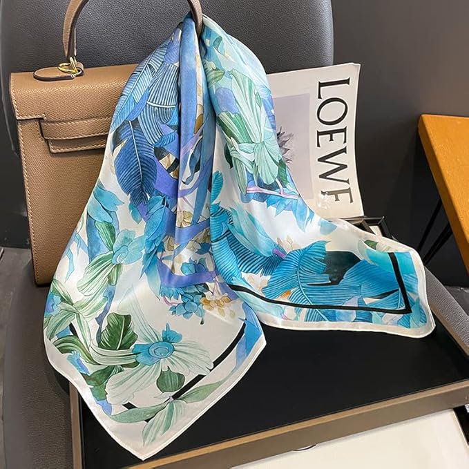 100% Pure Mulberry Silk Scarfs 26"x26" Square Scarf Women Neckerchief Headscarf hair scarf bandana Gift Packed
