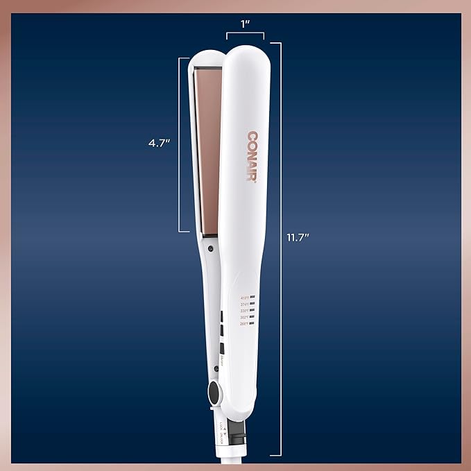 Conair Double Ceramic Flat Iron, 1 1/4-inch Hair Straightener
